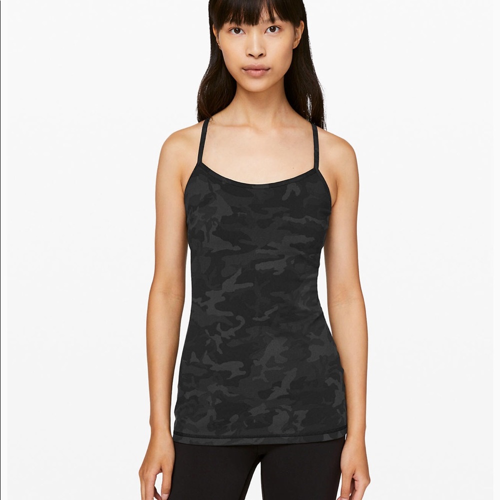 Lululemon Power Y tank top; gray size 6